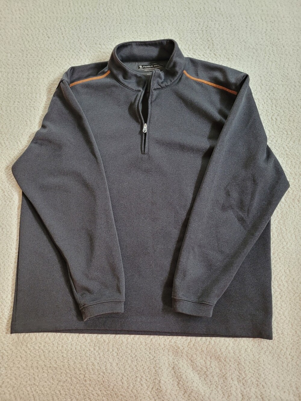 Pebble Beach Performance Men's Gray Long sleeve Pullover Jacket Size L